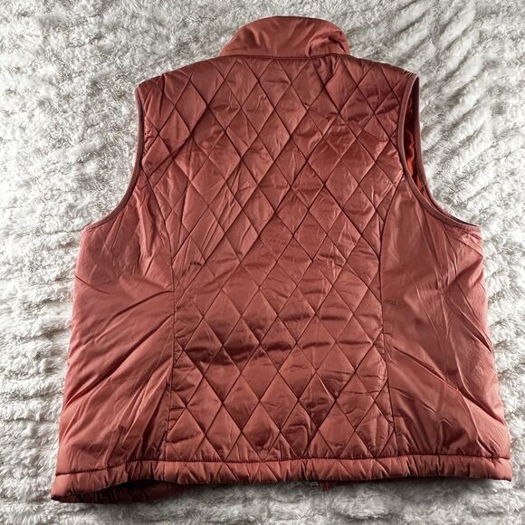 LL‎ Bean Women’s Puffer Vest Pink Size Large Zip Up With Pockets - Picture 5 of 8